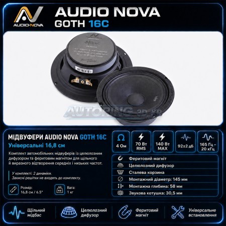 Естрадна акустика AUDIO NOVA GOTH 16C