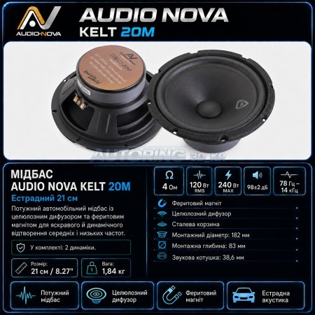 Мідбас AUDIO NOVA KELT 20M