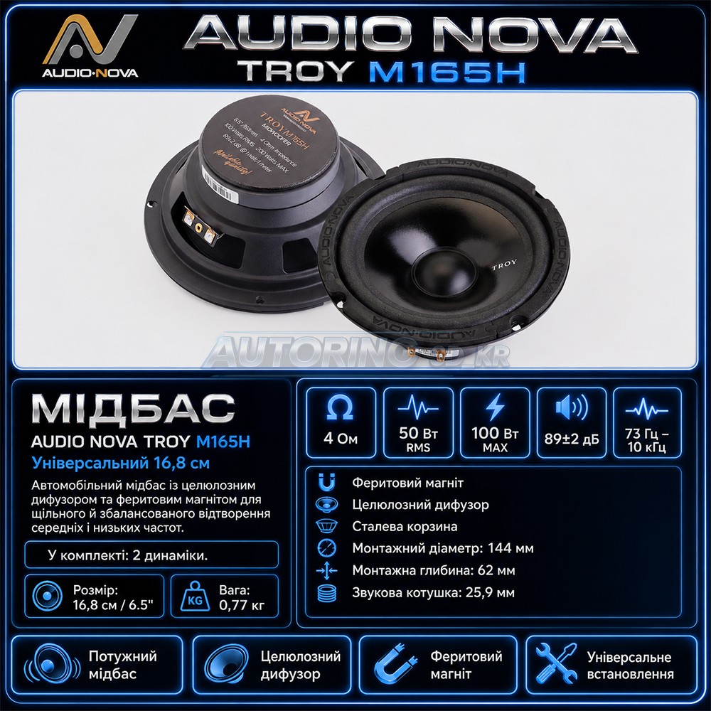 Мідбас AUDIO NOVA TROY M165H