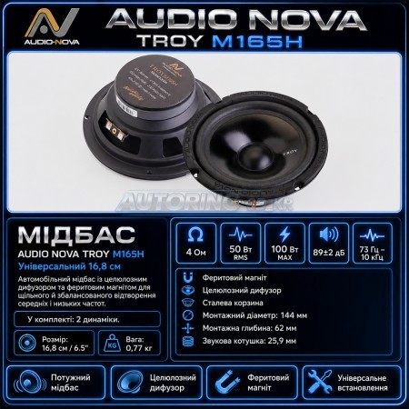 Мідбас AUDIO NOVA TROY M165H