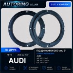 Проставки під динаміки 165 мм / 6.5" RG236 для автомобілів Audi A3, A4, Q5 Проставки під динаміки 165 мм / 6.5" RG236 для автомобілів Audi A3, A4, Q5