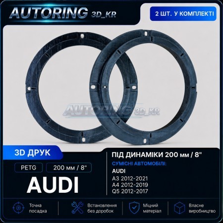 Проставки під динаміки 165 мм / 6.5" RG236 для автомобілів Audi A3, A4, Q5