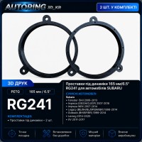 Проставки під динаміки 165 мм / 6.5" RG241 для автомобілів Subaru