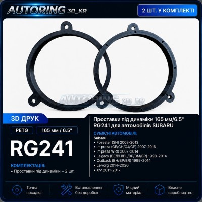 Проставки під динаміки 165 мм / 6.5" RG241 для автомобілів Subaru