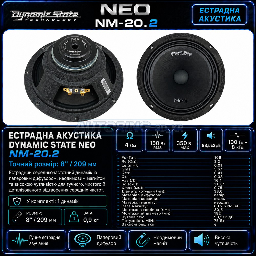 Естрадна акустика DYNAMIC STATE NEO NM-20.2