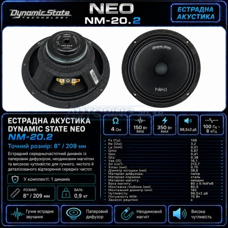 Естрадна акустика DYNAMIC STATE NEO NM-20.2