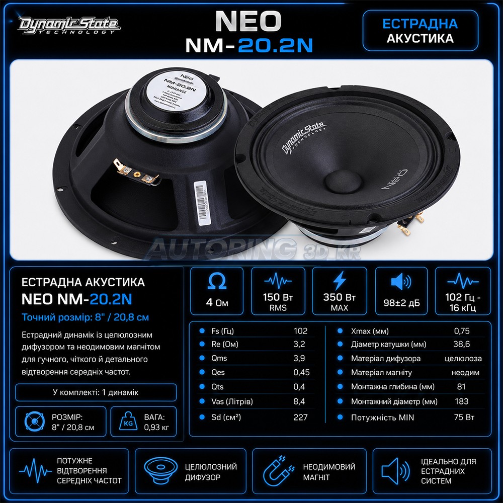 Естрадна акустика DYNAMIC STATE NEO NM-20.2N
