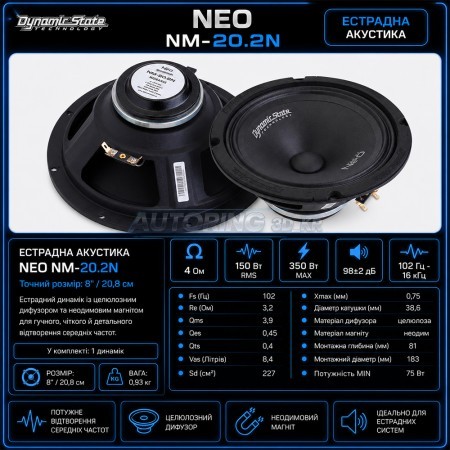 Естрадна акустика DYNAMIC STATE NEO NM-20.2N