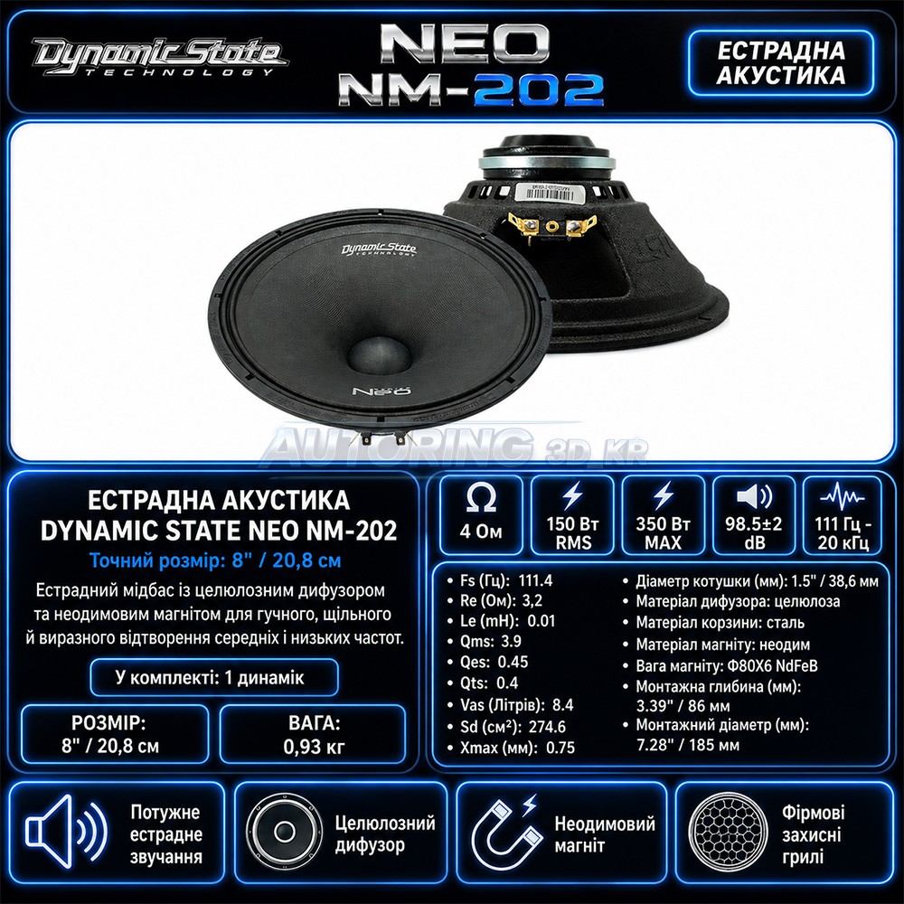 Естрадна акустика DYNAMIC STATE NEO NM-202