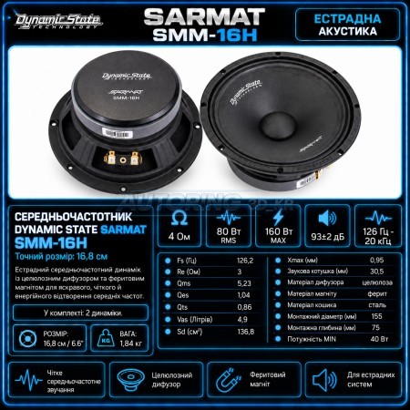 Естрадна акустика Dynamic State SARMAT SMM-16H