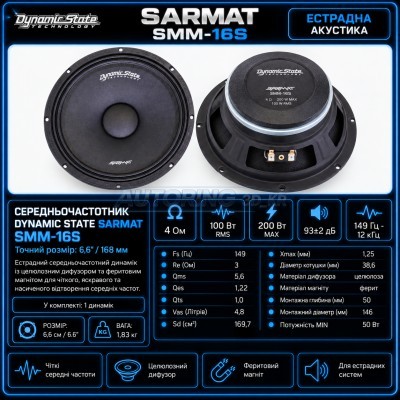 Естрадна акустика Dynamic State SARMAT SMM-16S