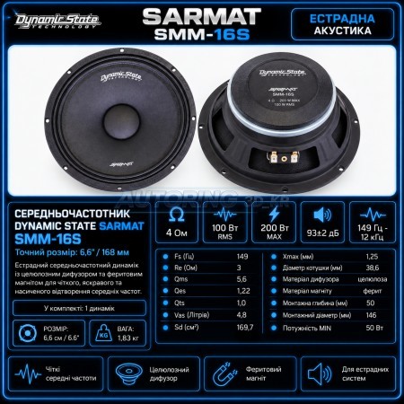 Естрадна акустика Dynamic State SARMAT SMM-16S
