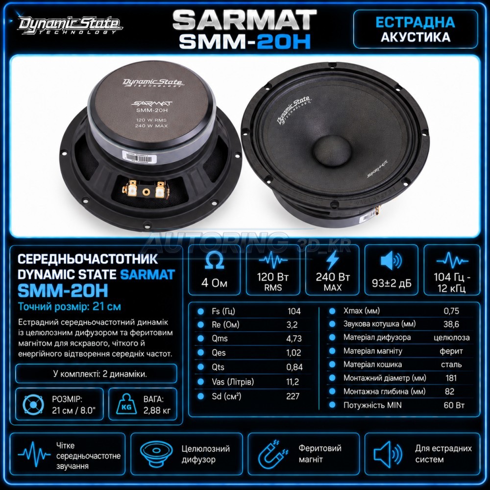 Естрадна акустика Dynamic State SARMAT SMM-20H