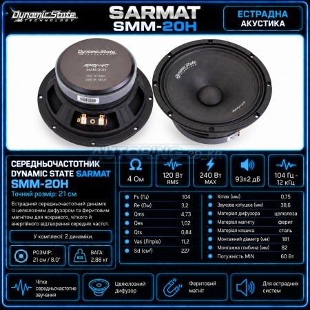 Естрадна акустика Dynamic State SARMAT SMM-20H